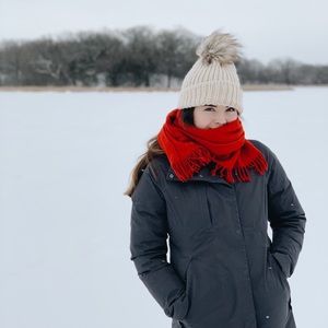 Cozy gray North Face Parka